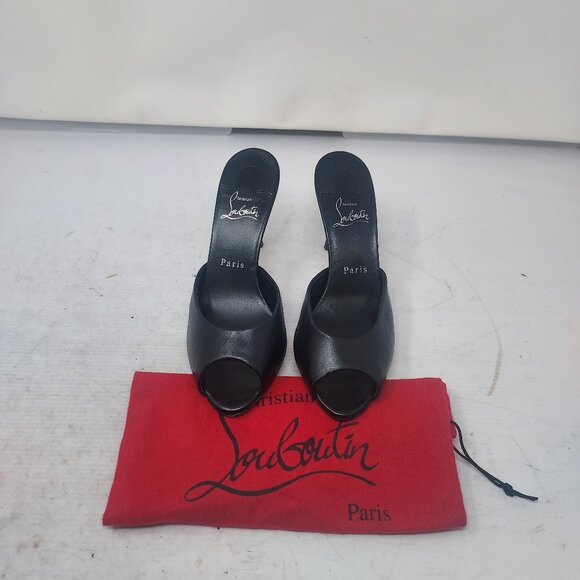 CHRISTIAN LOUBOUTIN Me Dolly Smooth Leather Black Mule Sandal - Picture 7 of 14